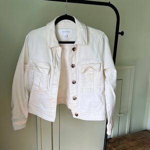 White jean jacket
